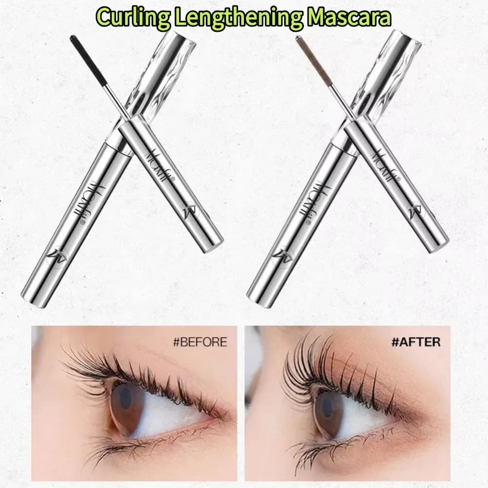 Mascara Professionale con Applicatore in Metallo, Impermeabile, Lunga Durata, per Incurvare e Allungare le Ciglia, Anti-Sbavatura, Strumento Cosmetico per il Trucco Occhi