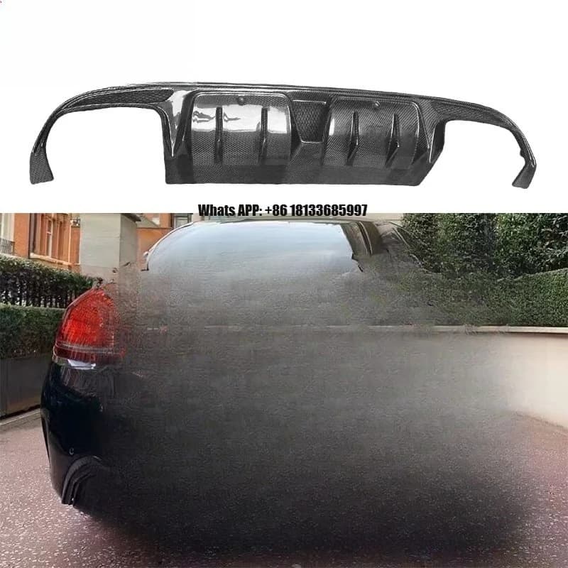 W205 C63 Carbon Fiber BB Style Rear Diffuser Lip Rear Bumper Lip for Mercedes Benz C63 4 Door