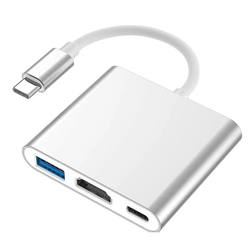 Cavo convertitore da USB C a HDTV 3 in 1 per Samsung Huawei iPad Mac Laptop MacBook Cavo adattatore USB tipo C a HDtv 4K USB-A tipo C