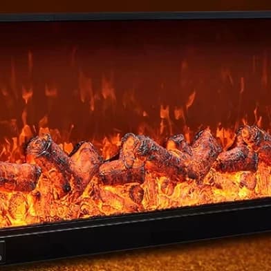 Intelligent silent 3D electric fireplace TV stand with LED flame Automatic water decorative metal support American plug for domestic use
