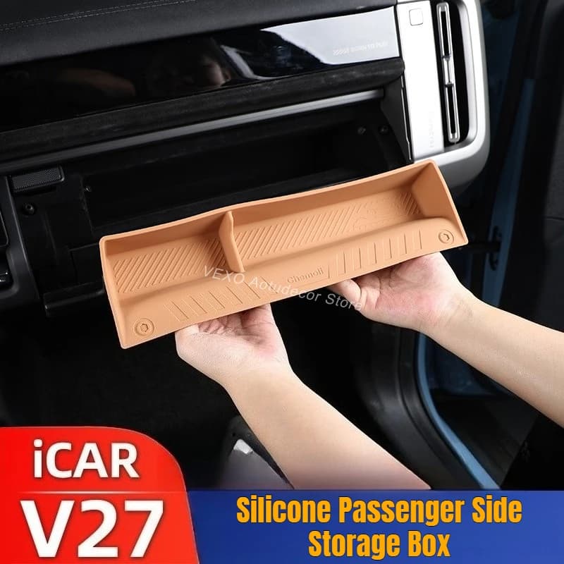 Per Chery iCAR iCAUR V27 2026: Divisorio in Silicone per Vano Portaoggetti Lato Passeggero, Organizer per Vano Auto, Accessori per Organizzazione e Ordine