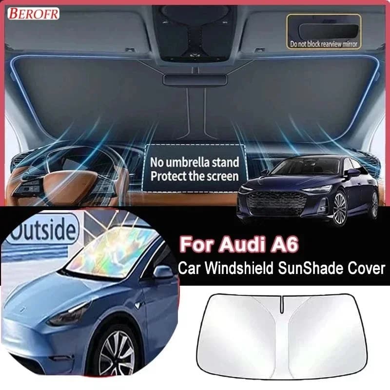 For Audi A6 2024-2026 Car Windshield Sunshade Cover Front Window Sun Shade Heat Insulation Summer Auto Accessories