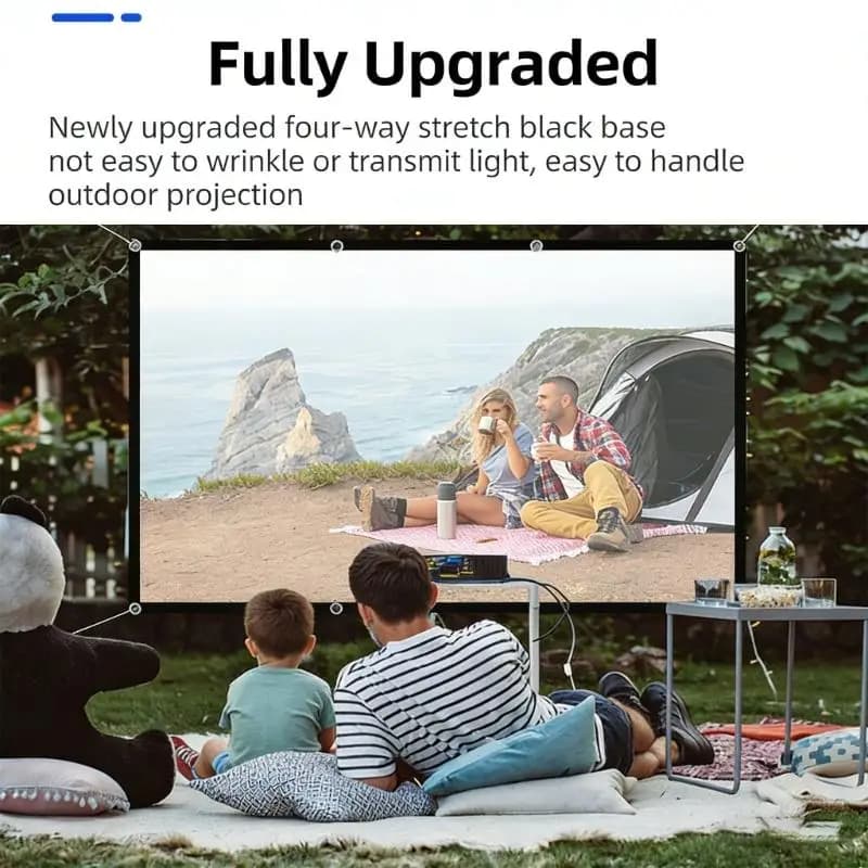 B03F Projector Screen For Indoor and Outdoor 84 100 120 Inches Projection Screen