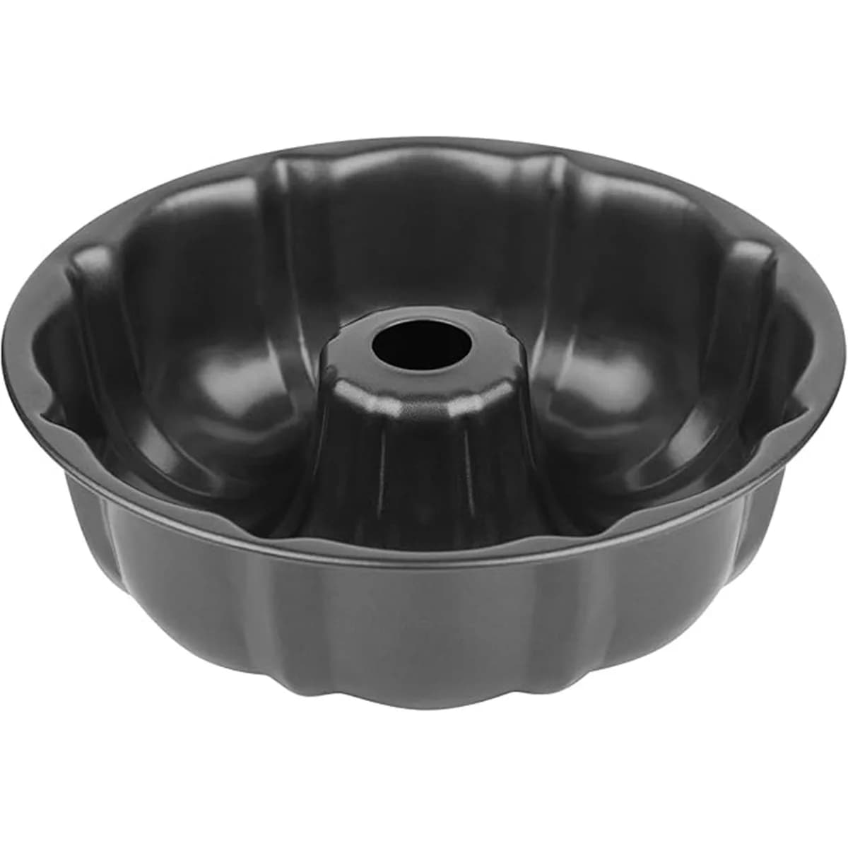 Teglia per Torte Antiaderente da 9,5 Pollici (Approssimativamente 24,9 cm), Rotonda Scanalata in Acciaio al Carbonio Resistente Stampo per Torte, Teglia Tubolare, Stampo per Dolci