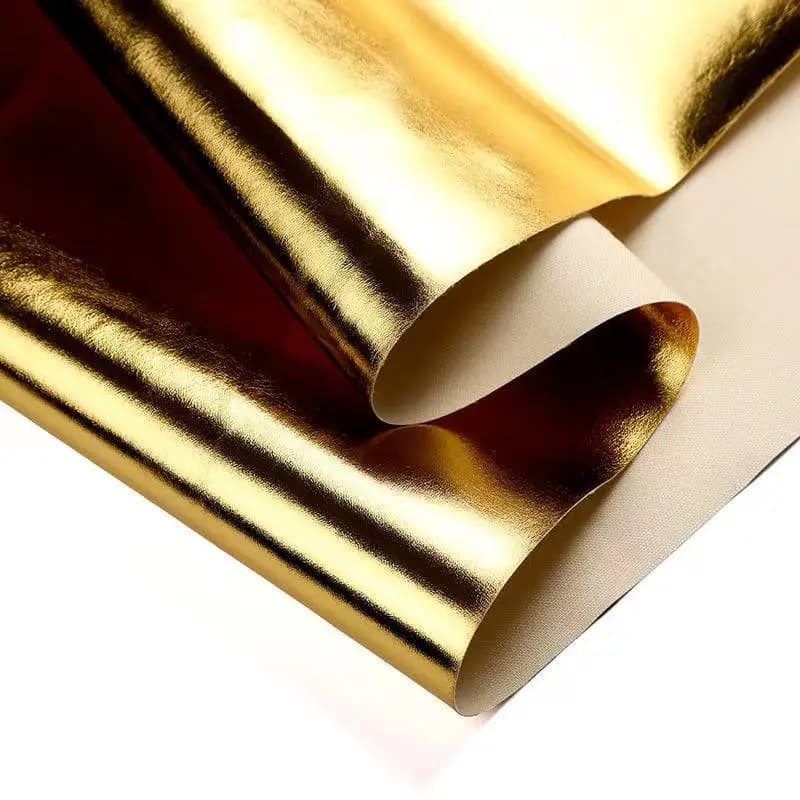 Materiali in tessuto di pelle sintetica PU con superficie laminata metallica di spessore 0,5 mm