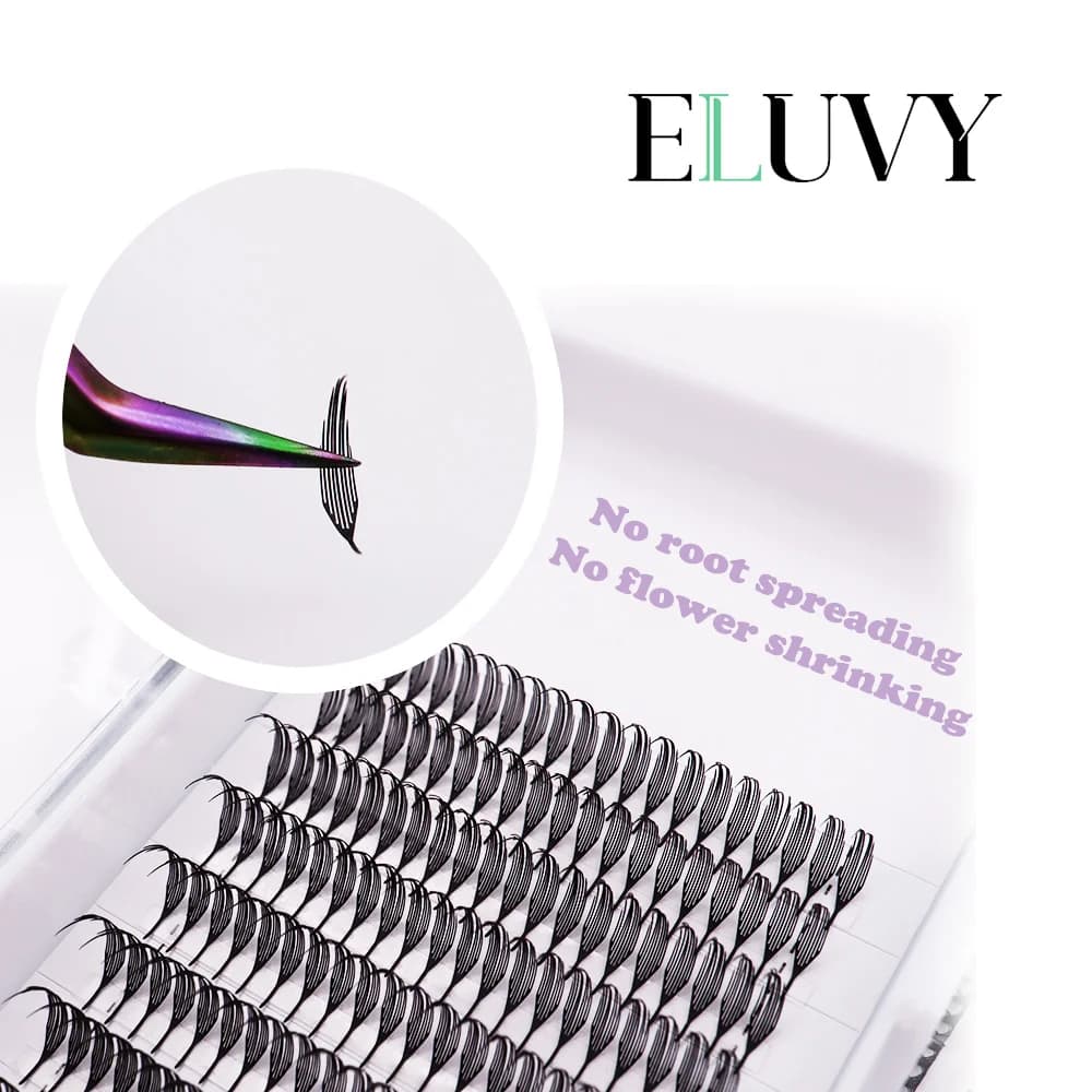ELUVY anime gratfing Comic Spire Pteris EyelashExtensions CD Curl Super Soft Feather Shape Cosplay Comic Lashes