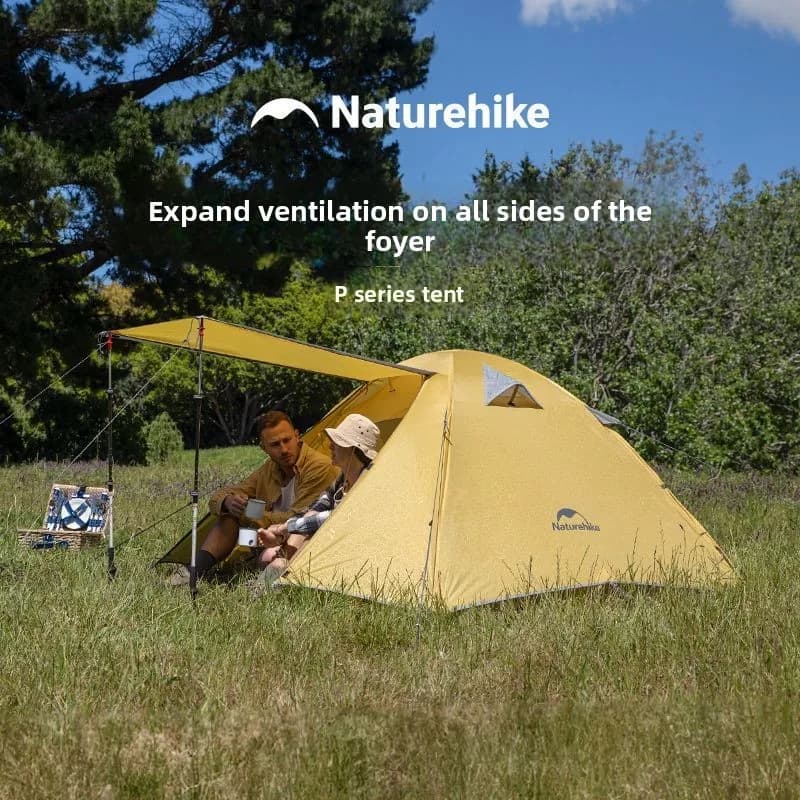 Tenda NATUREHIKE da esterno per 2 persone, 3-4 persone, attrezzatura da campeggio, doppia protezione antipioggia, portatile, tenda ultraleggera con pali in alluminio