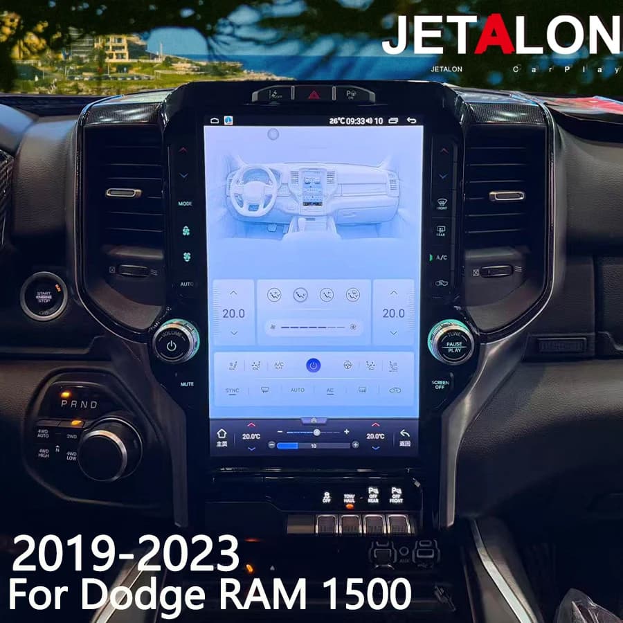 Android 14 8 + 256G Autoradio Per Dodge RAM 1500 2500 2019 2020 2022 2023 Lettore Multimediale di Navigazione GPS WiFi Carplay 8 Core