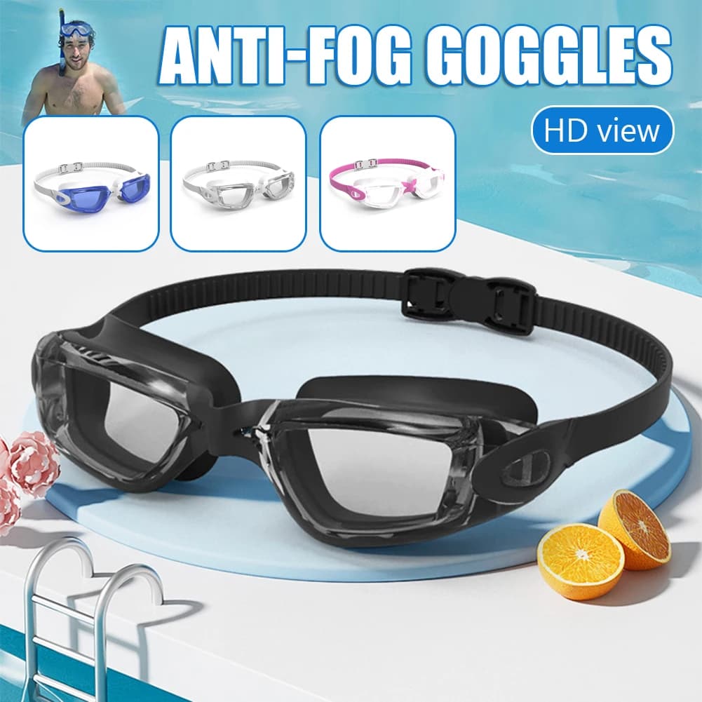 Cool Style Waterproof Swim Glasses With Clear Lenses Flip For Beach Pool