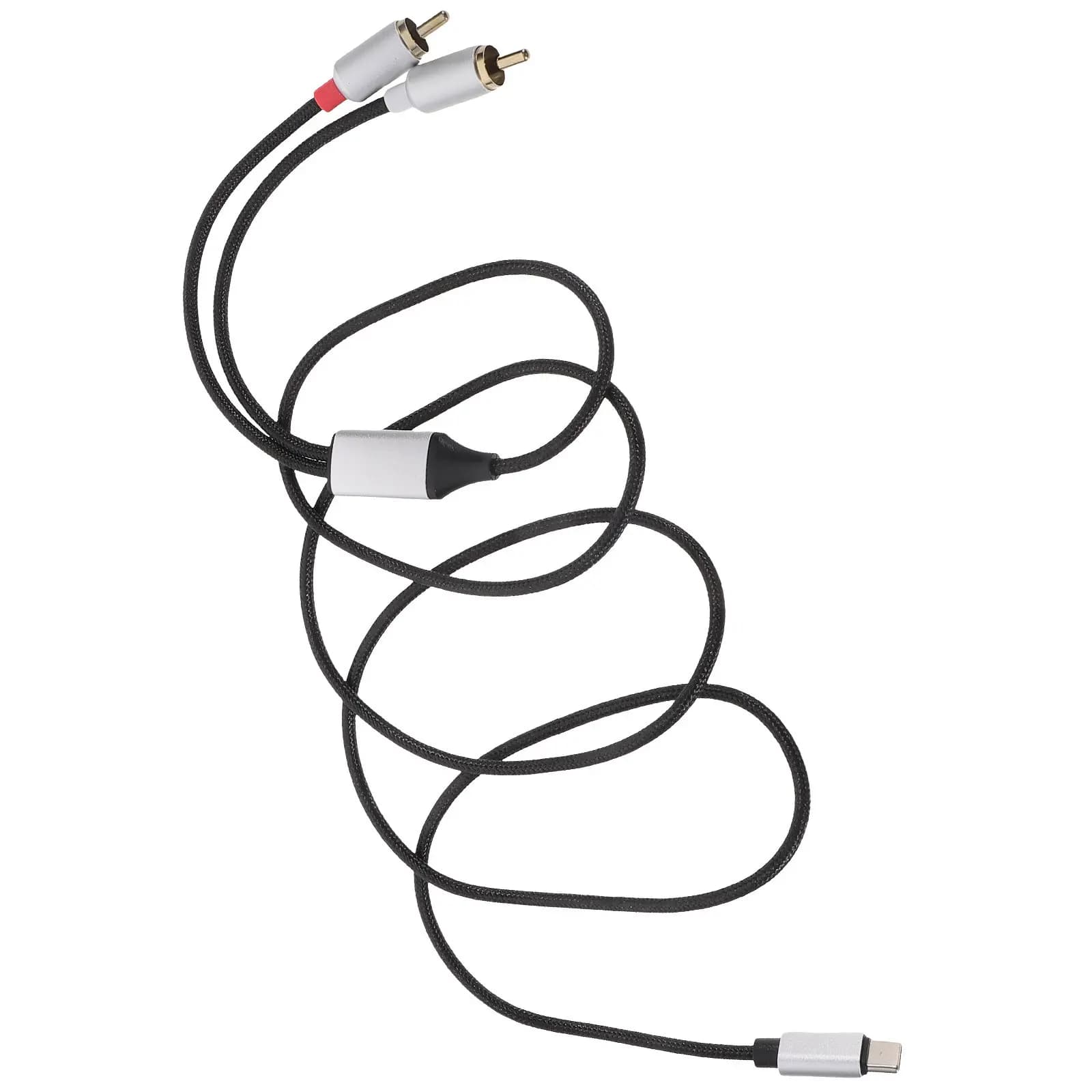 Cavo Audio USB C a RCA da 1M, Adattatore Audio a Y per Microfono, Stereo Auto, Amplificatore di Potenza, Suono Nitido, Portatile e Compatto