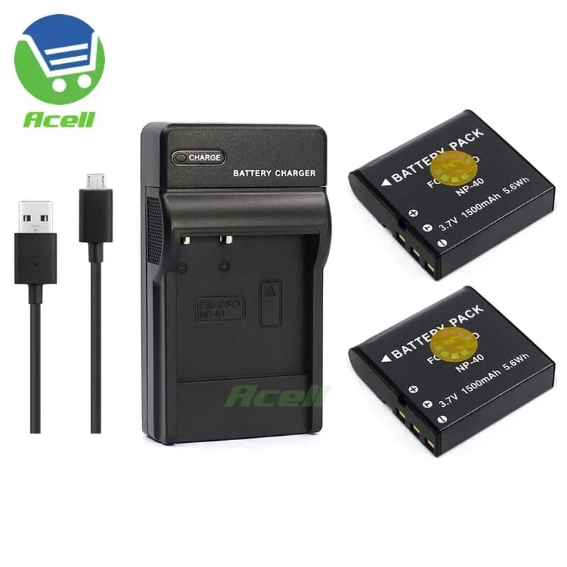 USB Charger or CANP-40 1500mAh Battery for MINOLTA MN4K100Z MN4K30NV MN260NV MN100HDZ Camcorder MND50 MN53Z Digital Camera