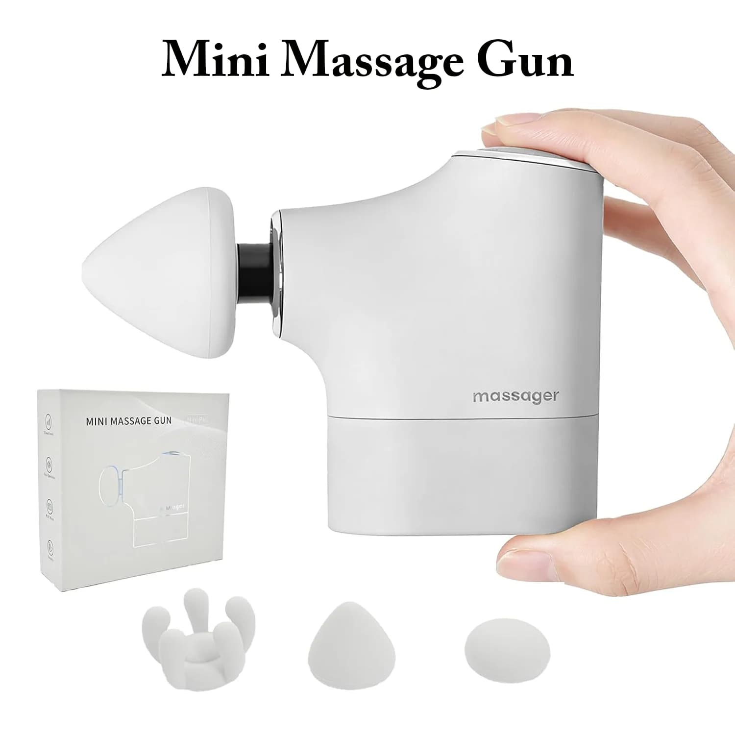 Mini Pistola Massaggiante Portatile per Tessuti Profondi con Sensore di Pressione Intelligente, Motore Silenzioso per il Rilassamento Muscolare di Gambe e Schiena