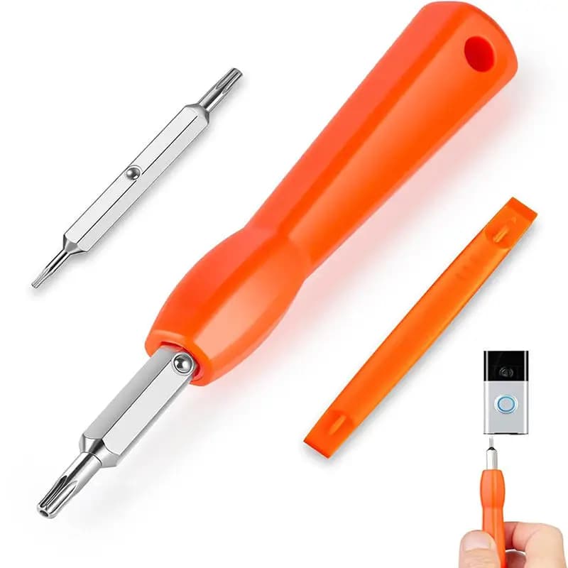 Universal Video Doorbell Screwdriver Kit Set Double Ended Security Screws for Battery Change WiFi Reset Ring Doorbell Tool