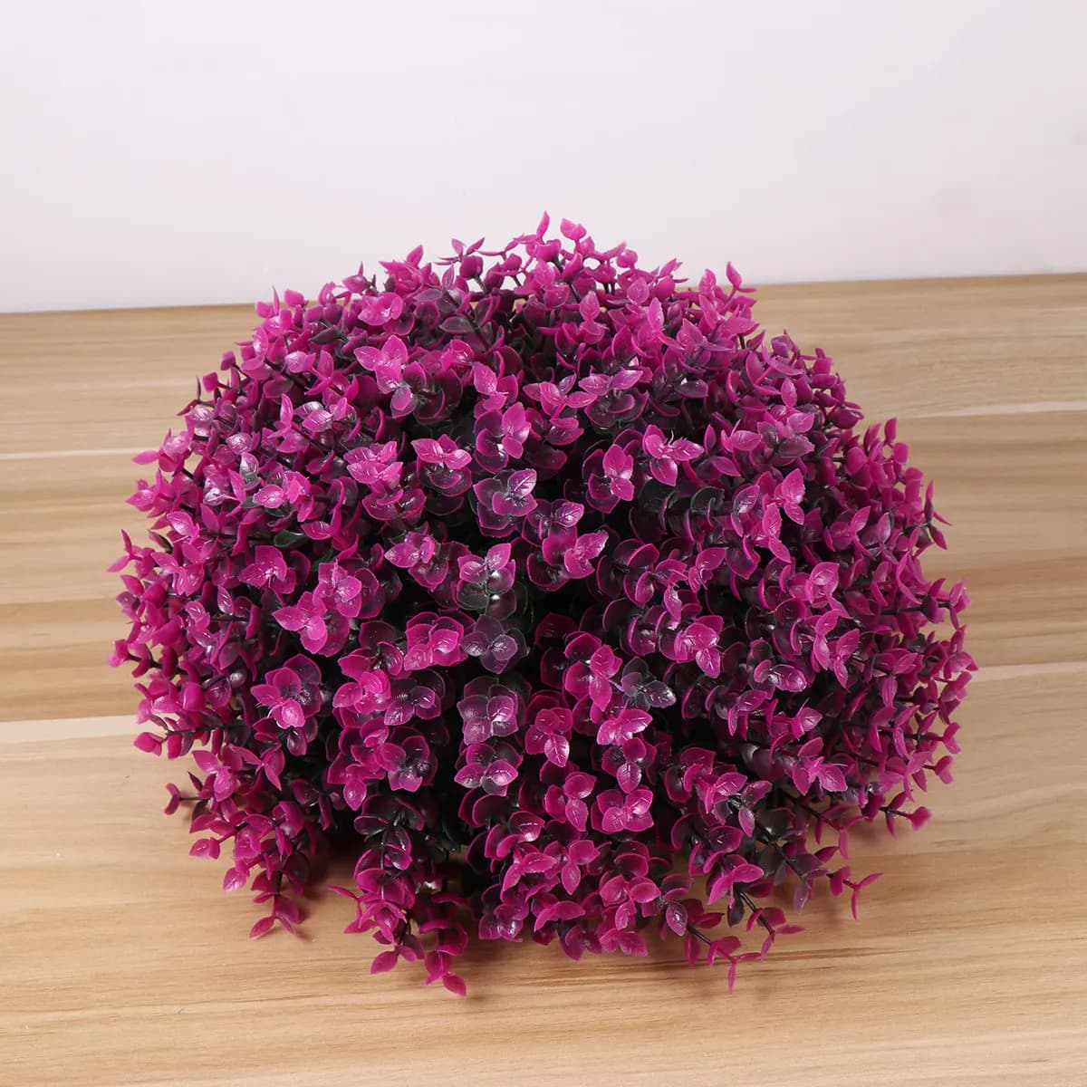 Pink Synthetic Grass Ball, Artificial Plant in Light Plastic for Interior and Exterior, Home and Office Decoration