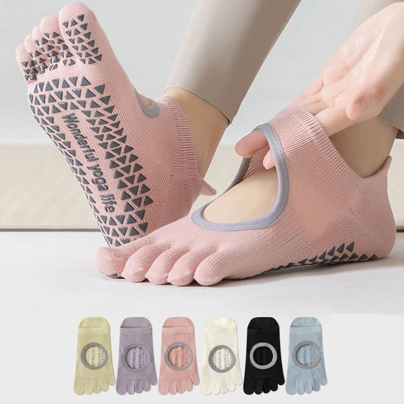 Women's Five-Finger Yoga Socks Professional Anti-Slip Indoor Sports Dance Pilates Fitness Exclusive