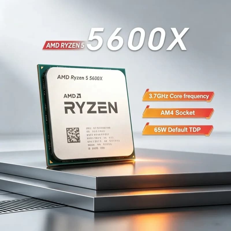 AMD Ryzen 5 5600X 6 Core 12 Thread 4.6GHz Unlocked Desktop Processor Socket AM4 Gaming CPU R5 5600X Without Package