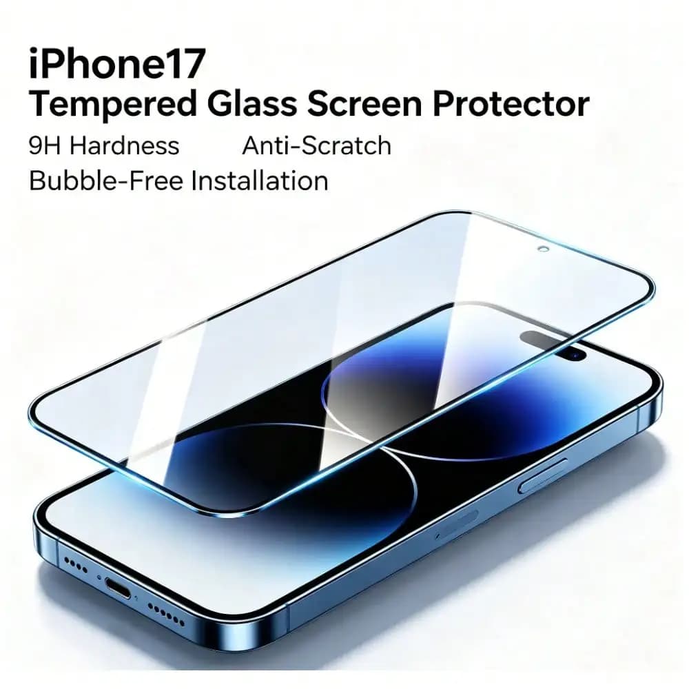 3 pezzi di protezione universale per schermo in vetro temperato, durezza 9H, antigraffio, senza bolle, confezione HD trasparente per tutti gli smartphone iPhone