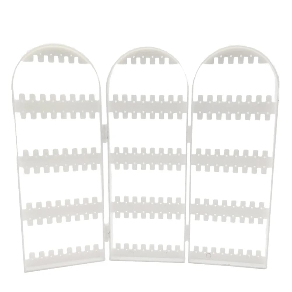Folding Earring Rack Organizer Stand for Home Business Use Dust Free Jewelry Display Storage Ring Holder Stylish Modern Design