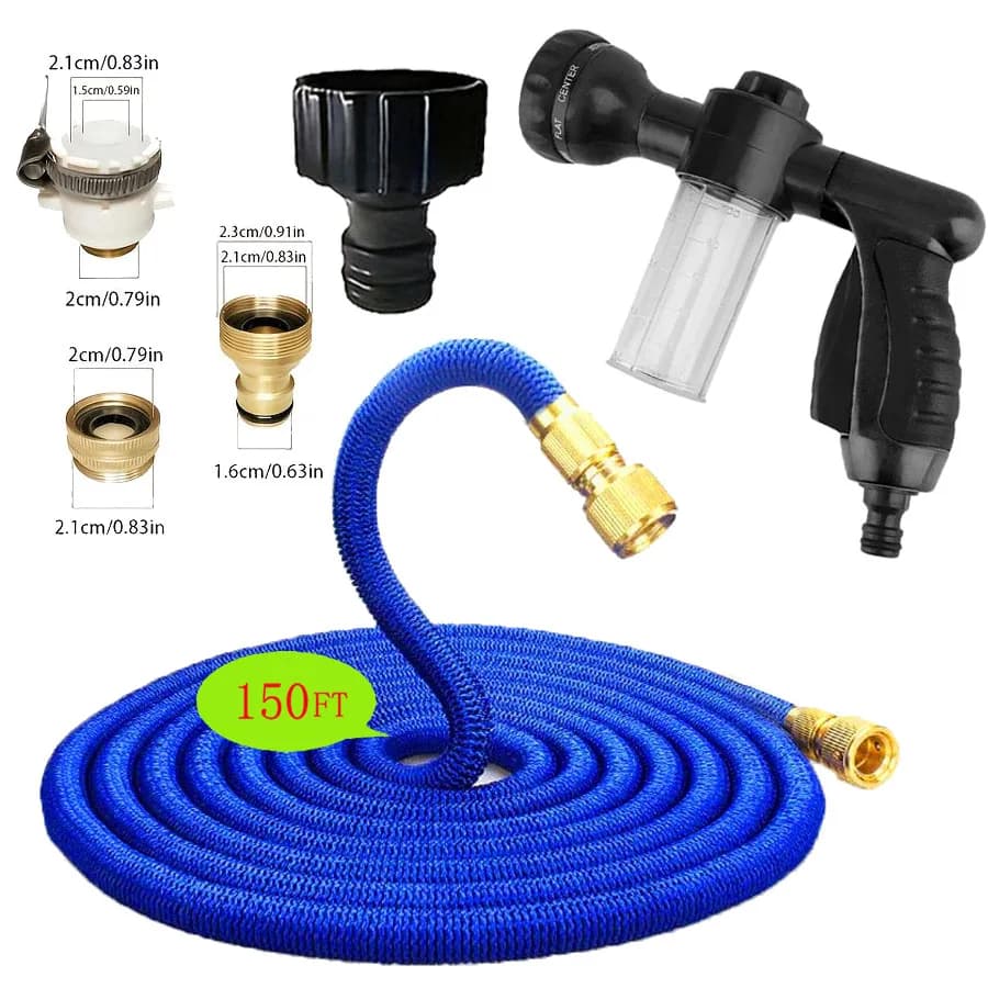 High pressure expandable garden pipe, 25-150 feet long, used for car washing, gardening and agricultural irrigation