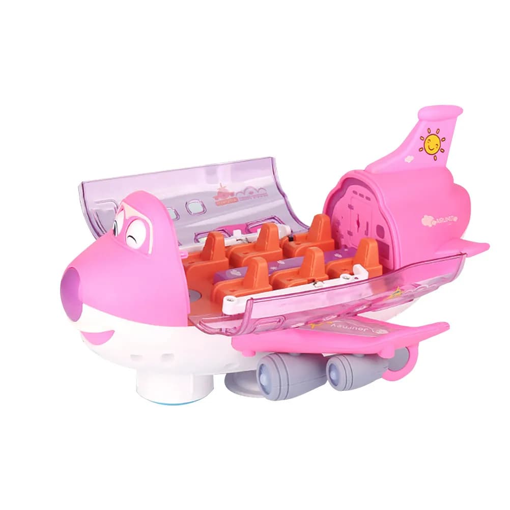 Aereo Giocattolo per Bambini con Luci e Musica, Aeroplano Elettronico in Movimento, Giocattolo Educativo per lo Sviluppo e l'Apprendimento dei Bambini
