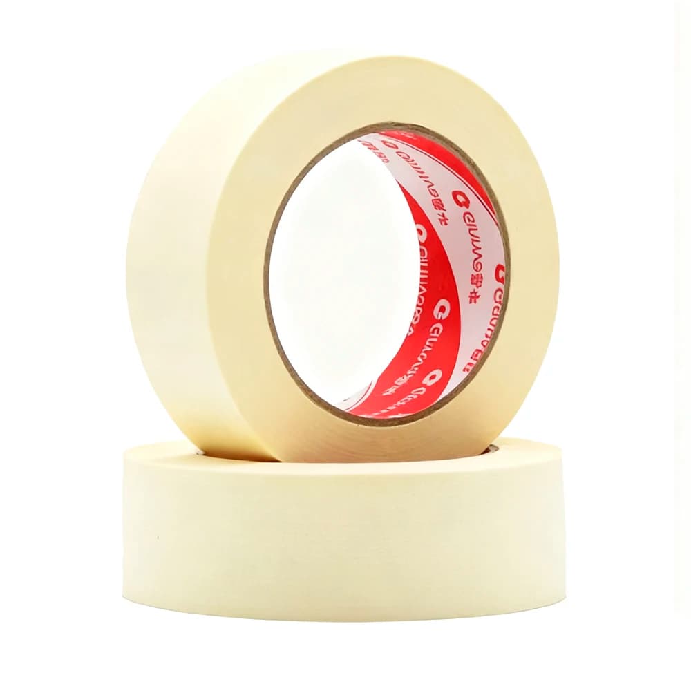 5PCS 20M Low Viscosity White Masking Tape 6mm-50mm Single-Sided Adhesive Crepe Paper for Oil Painting Sketching Drawing
