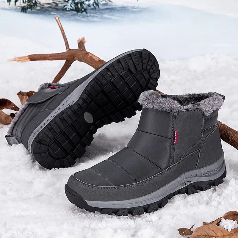 ELUVA Stivali invernali da uomo Stivali da neve termici Antiscivolo Scarpe invernali calde Scarponi da trekking leggeri per lavoro comodi