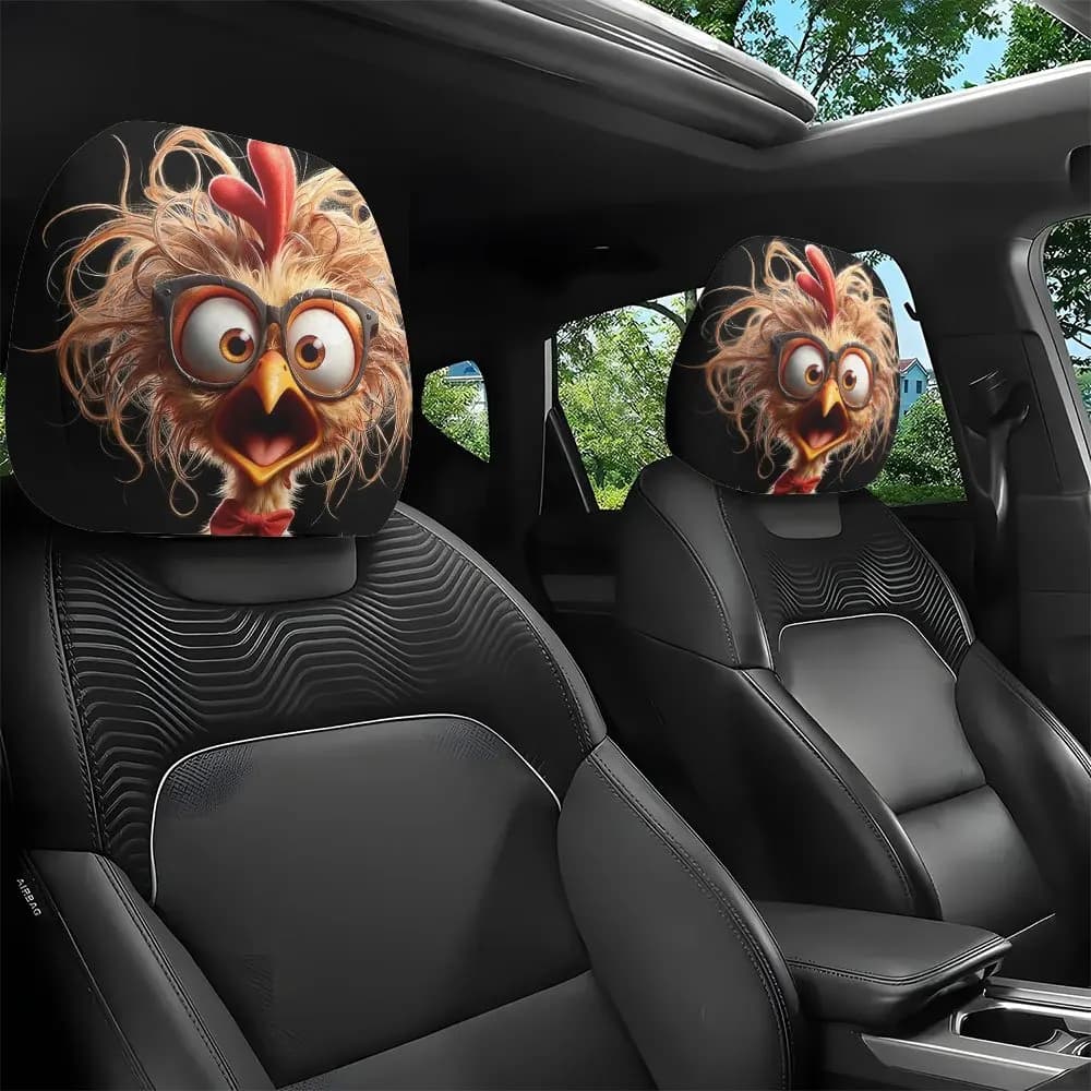 Durable car headrest protector, stretch fabric holds shape well. Prevent daily wear damage, simple to put on without any tools.