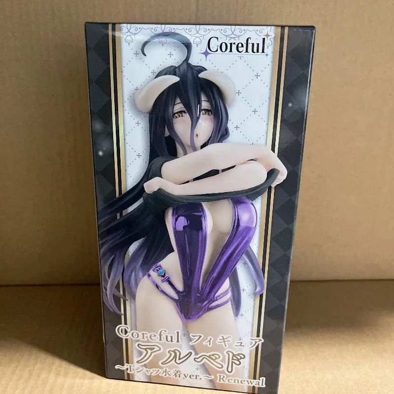 Spedizione veloce Originale TAiTO Coreful OVERLORD Albedo T-shirt Costume da bagno 18 cm Action Figure Modello Bambola da collezione Desktop autentico
