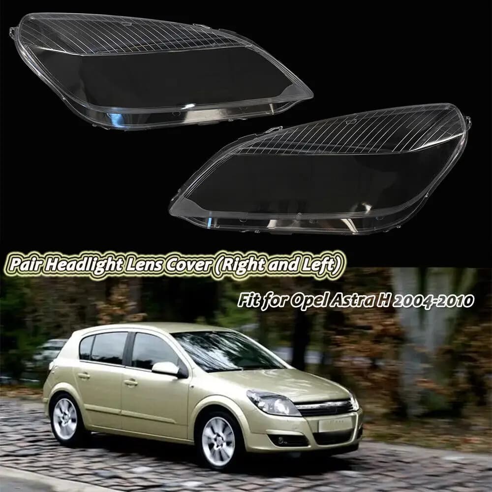 Per OPEL ASTRA H 2004-2010 sinistra + destra lato anteriore copriobiettivo faro trasparente copertura faro Shell paralume trasparente