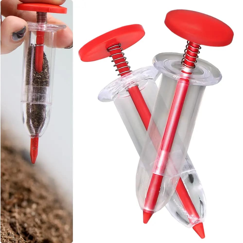 1 pcs mini syringe manual sowing planter seed planter for planting flower pot flower bed planter tool
