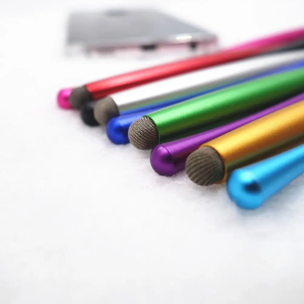 Penna capacitiva per schermo da 2 pezzi, stilo sottile in metallo per tablet, telefoni cellulari, appunti, disegni, giochi
