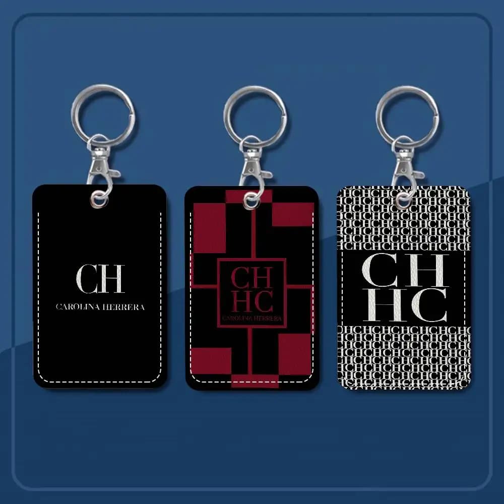 C-CarolinaS H-HerreraS Fashion Keychain, Credit Card Holder, Bank Card Holder, Bus, ID