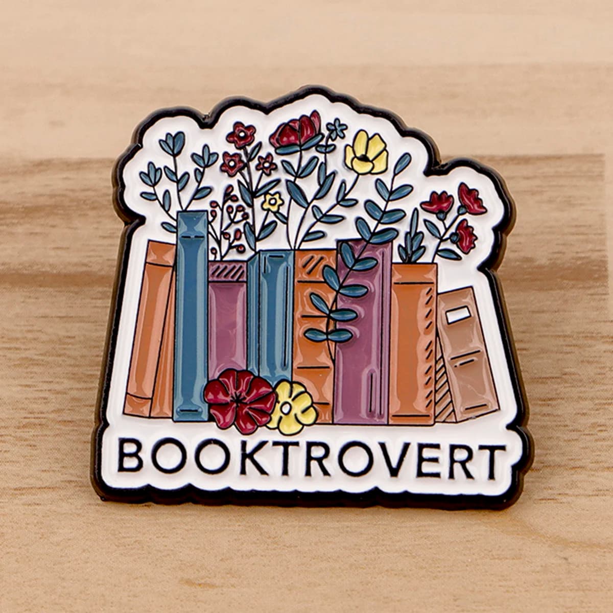 Libri Fiore Spilla smaltata Spilla Pini Spille da bavero Distintivo sullo zaino Accessori per costumi Gioielli di moda Regalo divertente per gli amanti dei libri