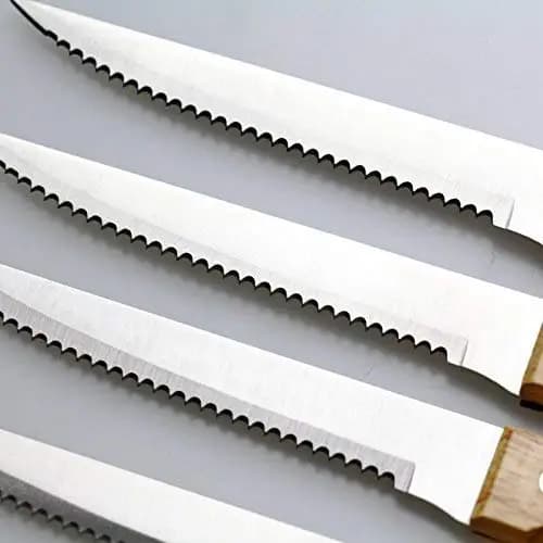 Set di 4/6/8 coltelli da bistecca da cucina in acciaio inossidabile resistente da 5 pollici, coltelli da bistecca altamente resistenti, utensile da cucina, coltello da pane con scatola