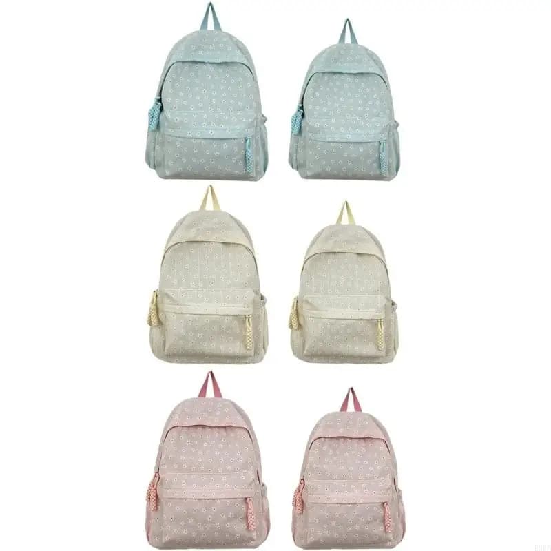 Zaino in stile giapponese Zaino per scuola Zaino estetico Zaino da viaggio Zaino con stampa floreale per ragazze e donne