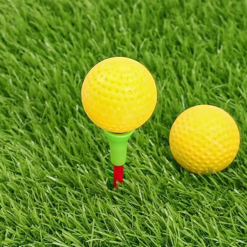 New Golf Balls 10pcs Indoor Or Outdoor Practice Golf Balls Yellow PU Soft Golf Balls Golf Training Aid Balls