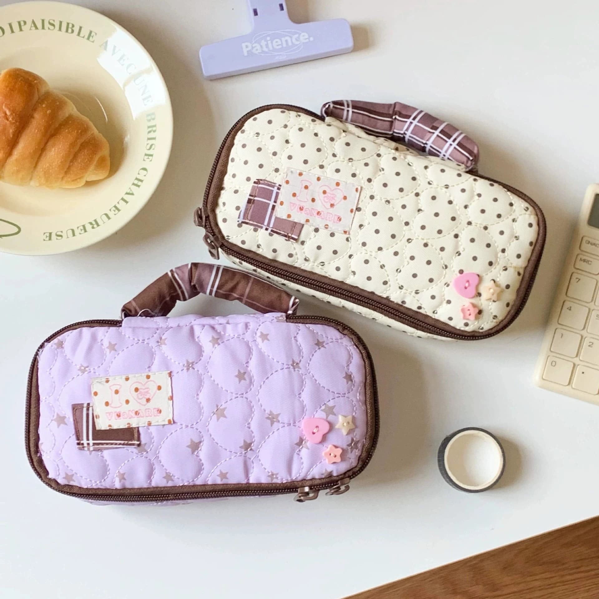 Japanese Style Card Holder, Big Capacity Fashion Makeup Bag for Girls, Kawaiii Exterior Chancellery Organizer