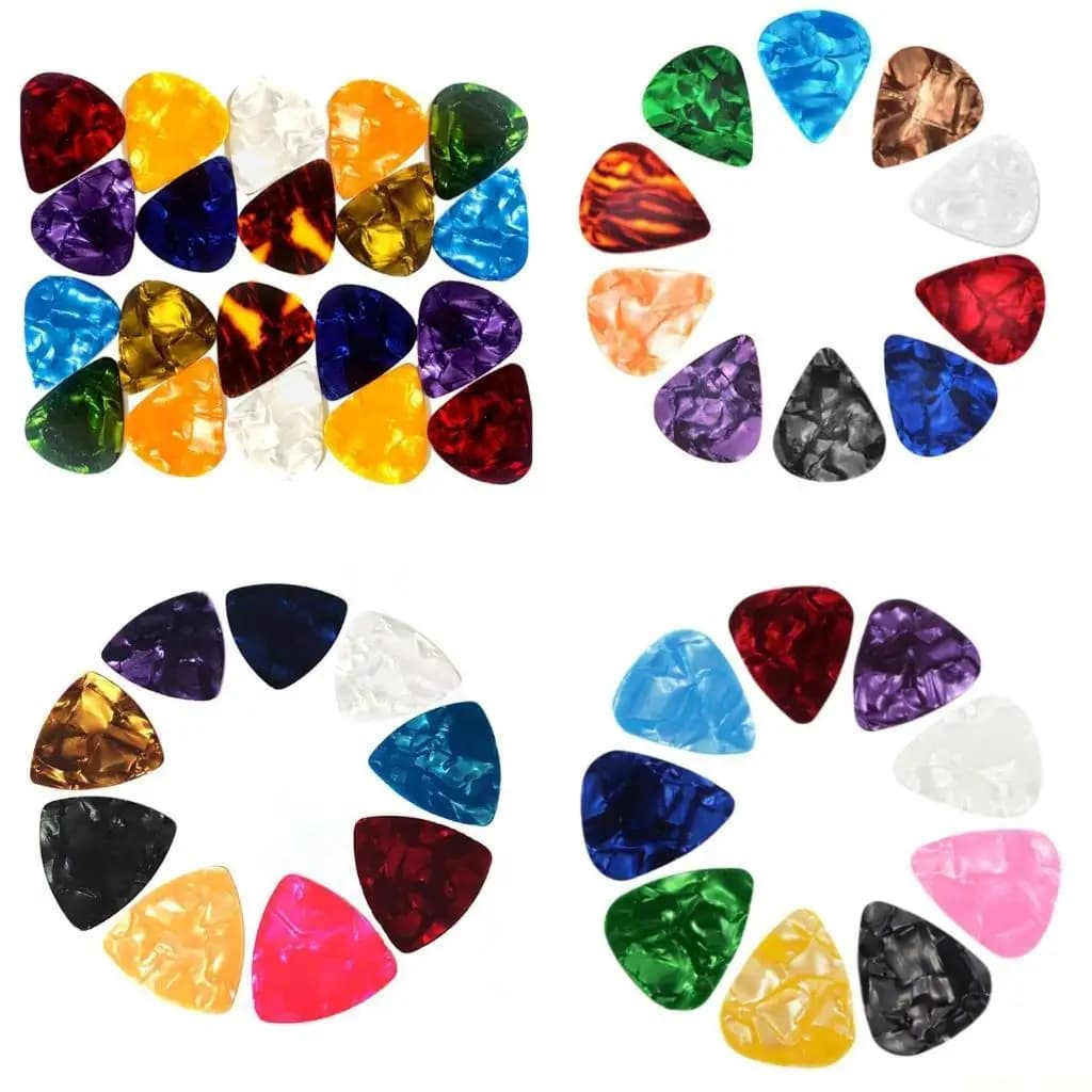 U2JB Plettro per chitarra a forma cuore da 20 pezzi 4 plettri per chitarra diverso spessore