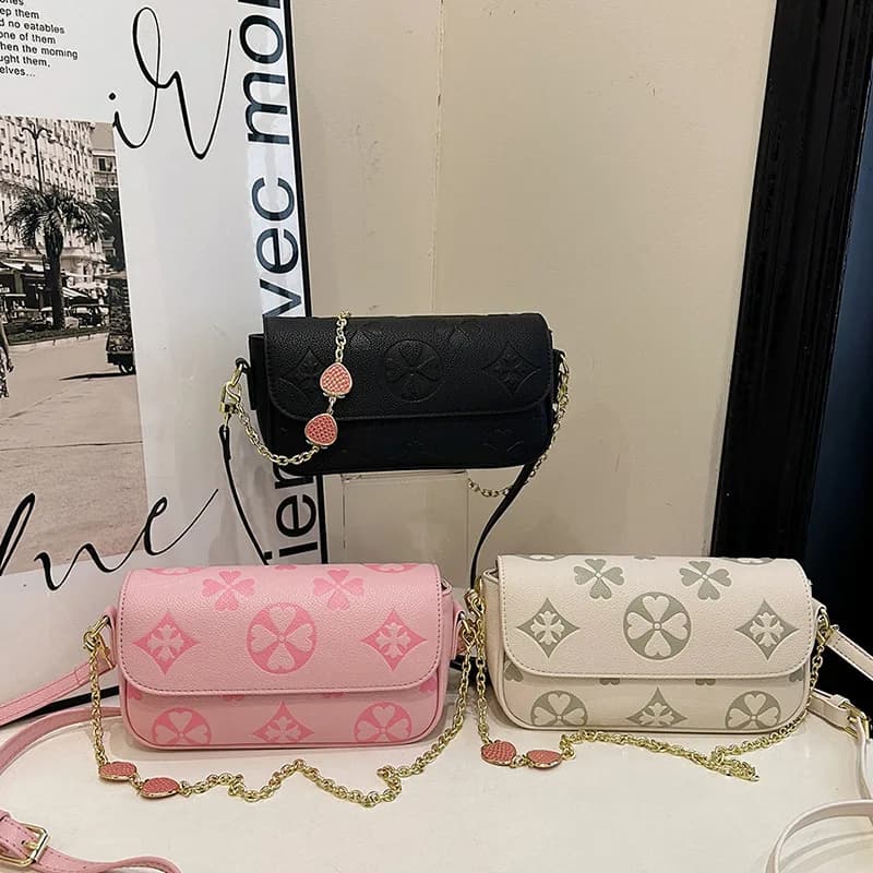 Borsa stampata di alta gamma 2024, nuova borsa da donna versatile, borsa a tracolla trendy e alla moda.