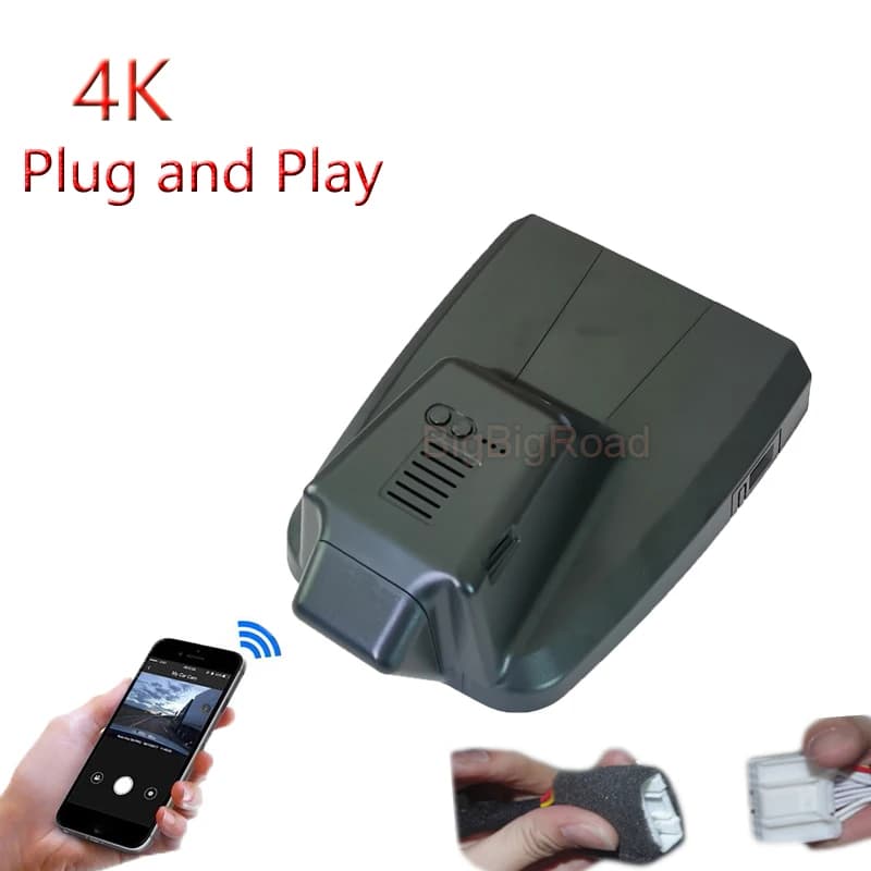 4K Plug And Play For Ford Ranger 2023 2024 Car Wifi DVR Video Recorder Dash Camera Wide Angle Dashcam Black Box