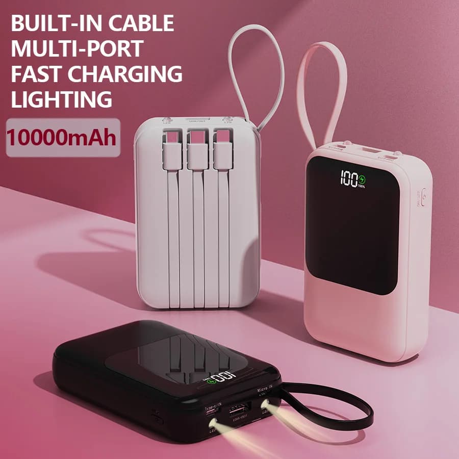 Power Bank da 10000mAh con Torcia, Ricarica Rapida PD20W, Caricabatterie Portatile per Telefono, Essenziale per Campeggio e Viaggi