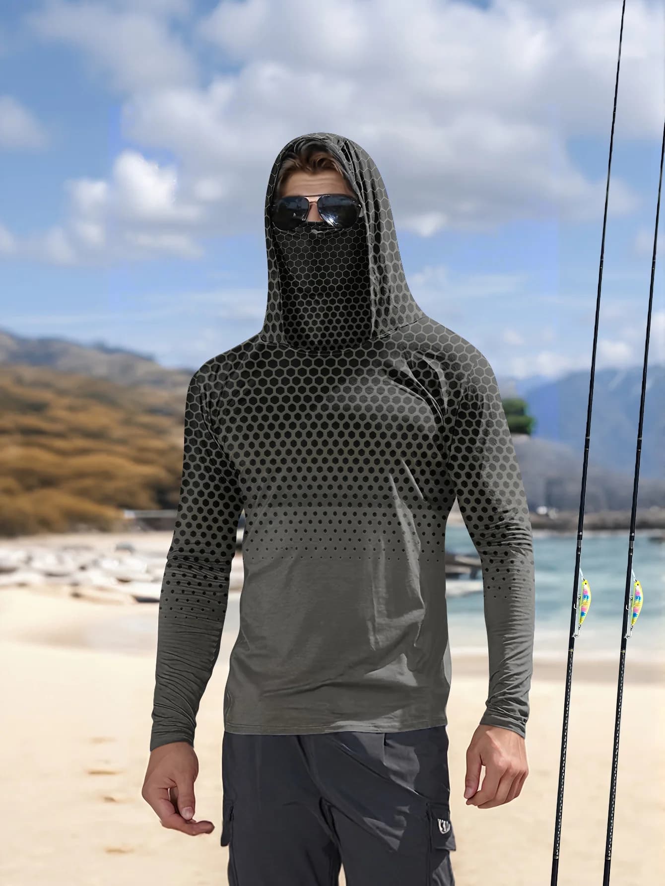 2026 Summer Best-selling Men's Fishing Outfit for Outdoor Sports Leisure Comfortable and Soft 3D Pattern Printing