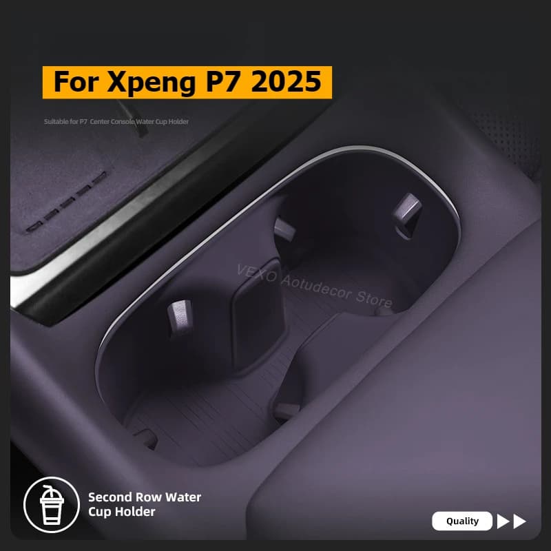 Per Xpeng P7 2025 Auto Portabicchieri Copertura In Silicone di Controllo Centrale Portabicchieri Pannello Anti-Slip Protezione Zerbino Organizzatore Accessori