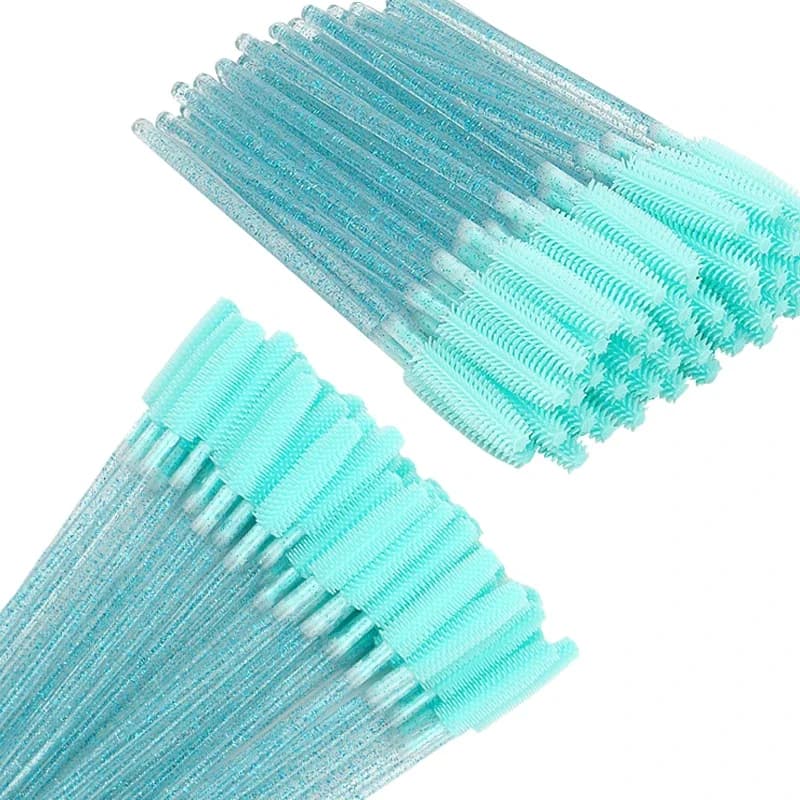 50/100pcs Eyelash Brush Silicone Gel Mascara Bacchette Applicator Spooler Extension Eyelashes Cosmetic Brushes Makeup Tools Accessories