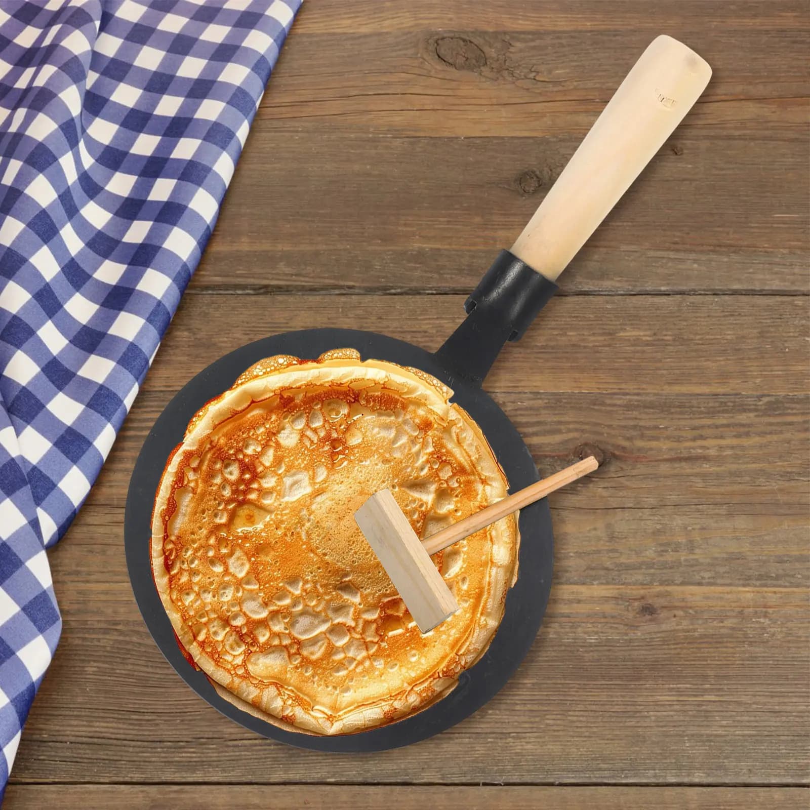 Set di Utensili per Pancake, Padella Antiaderente per Cucinare, Padella da Cucina per Crepes, Omelette, Tortillas, Riscaldamento Efficiente