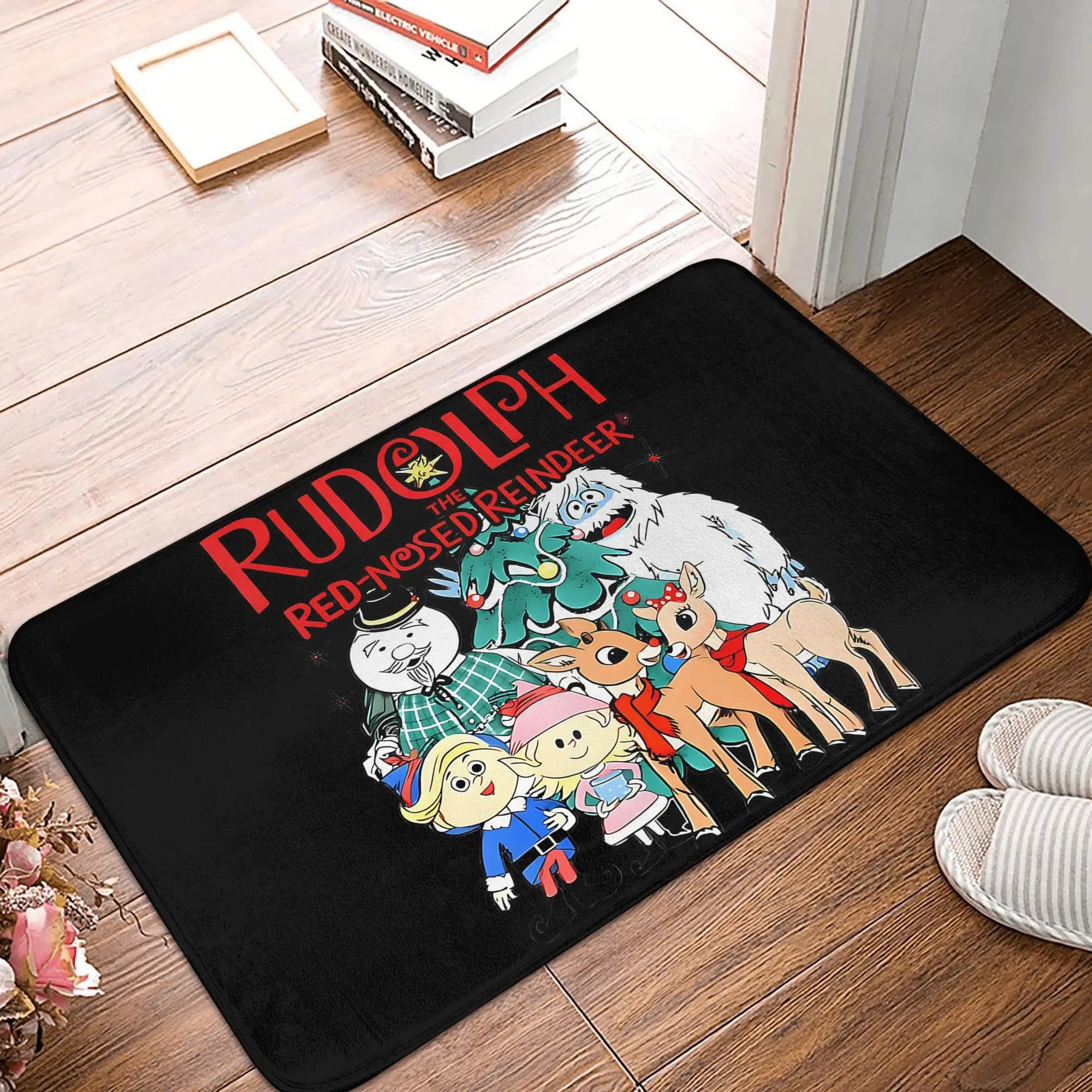 Rudoplh And Friends Christmas Cartoon Non-slip Doormat Floor Mat Rug for Kitchen Entrance Home Bedroom Footpad Mats