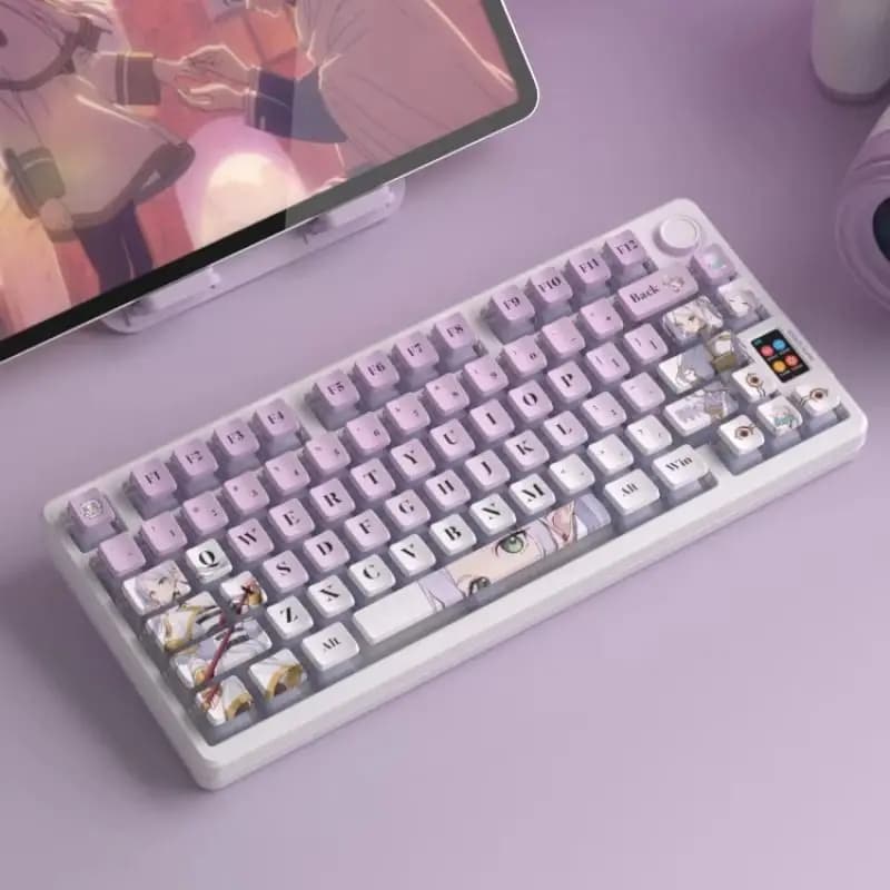 Set di 121 Tasti Personalizzati Frieren, Profilo OEM Traslucido per Tastiere Meccaniche Magnetiche Cherry MX Wooting 60he, Regalo