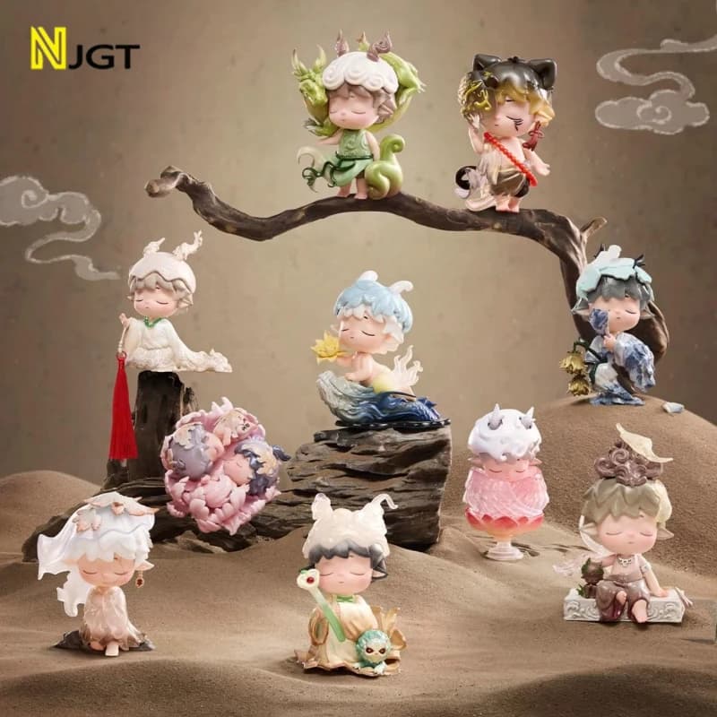 Mimi Echoes Of Mountains And Rivers Series Blind Box Trendy Cute Collection Ornamento da scrivania Giocattolo Regalo di Natale per ragazza