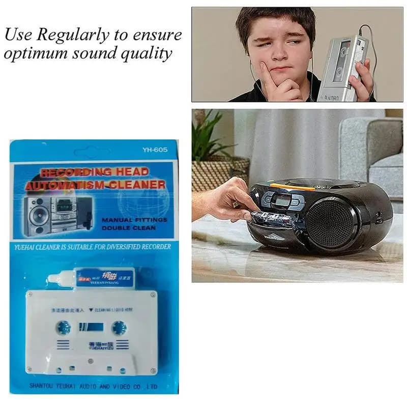 605 Kit smagnetizzatore per pulizia testa nastro a cassetta Audio Deck Ripristina i fluidi detergenti per registratore a nastro con testa magnetica a cassetta