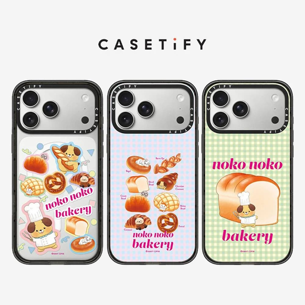 CASETiFY Serie NOKONOKO Custodia Magnetica Anti-caduta a Forma di Toast Cartone Animato per iPhone 13 14 15 16 17 Pro Max Air Plus Cover Protettiva